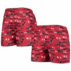 Best deal ⌛ Unbranded Men's FOCO Scarlet Nebraska Huskers Island Palm Swim Trunks 🛒
