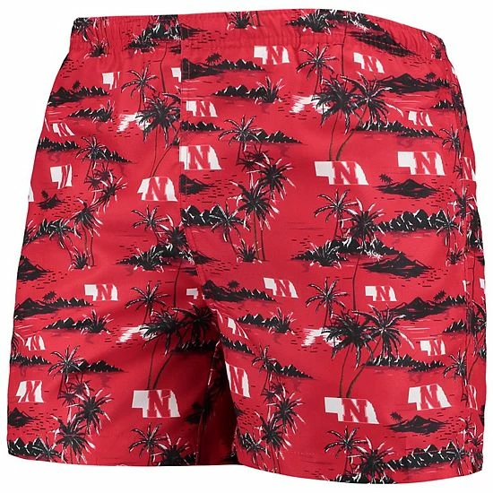 Best deal โ Unbranded Men's FOCO Scarlet Nebraska Huskers Island Palm Swim Trunks ๐ - Image 3