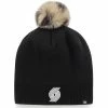 Best Pirce ✨ Unbranded 👩 Women's '47 Black Portland Trail Blazers Serengeti Knit Beanie With Pom 🥰