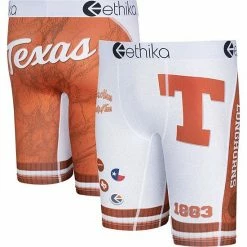 Deals 🧨 Unbranded Men's Ethika White Texas Longhorns Schoolin' Boxers Briefs 🔥