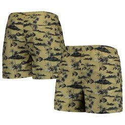 Top 10 👍 Unbranded Men's FOCO Gold Colorado Buffaloes Island Palm Swim Trunks 🔔