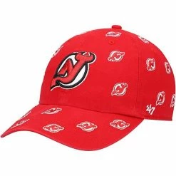 Best Sale 🛒 Unbranded 👩 Women's '47 Red New Jersey Devils Confetti Clean Up Logo Adjustable Hat 🎉