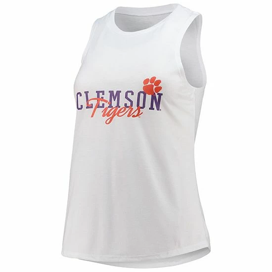 Wholesale 👏 Unbranded 👩 Women's Concepts Sport White/Black Clemson Tigers Tank Top And Leggings Sleep Set 👍 - Image 3