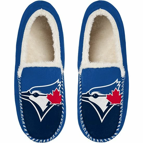 Best reviews of 🎉 Unbranded Men's FOCO Toronto Blue Jays Colorblock Moccasin Slippers 🎉 - Image 2