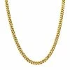 Wholesale 🔔 Unbranded 18k Gold Over Stainless Steel 6 Mm Curb Chain Necklace 🤩