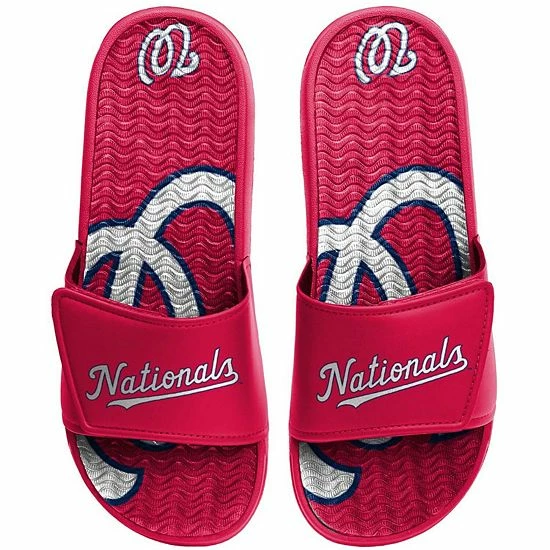 Top 10 😉 Unbranded Men's FOCO Washington Nationals Wordmark Gel Slide 🩴 Sandals 🥰