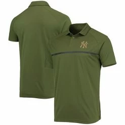 Best Sale 😀 Unbranded Men's Levelwear Olive New York Yankees Delta Sector Raglan Polo 🎁