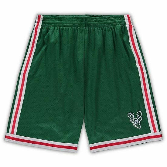 Top 10 👍 Unbranded Men's Mitchell & Ness Green Milwaukee Bucks Big & Tall Hardwood Classics Team Swingman Shorts ⌛ - Image 2