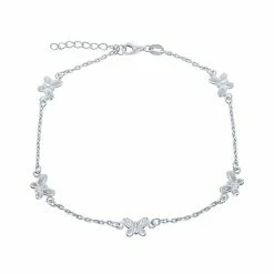 Cheap 💯 Unbranded Sterling Silver Butterfly Anklet 👍