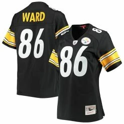 New 👏 Unbranded 👩 Women's Mitchell & Ness Hines Ward Black Pittsburgh Steelers Legacy Replica Player Jersey 🎁