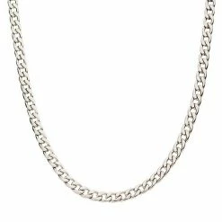 Wholesale 🤩 Unbranded Men's 3.5 Mm Stainless Steel Flat Curb Chain Necklace ✨