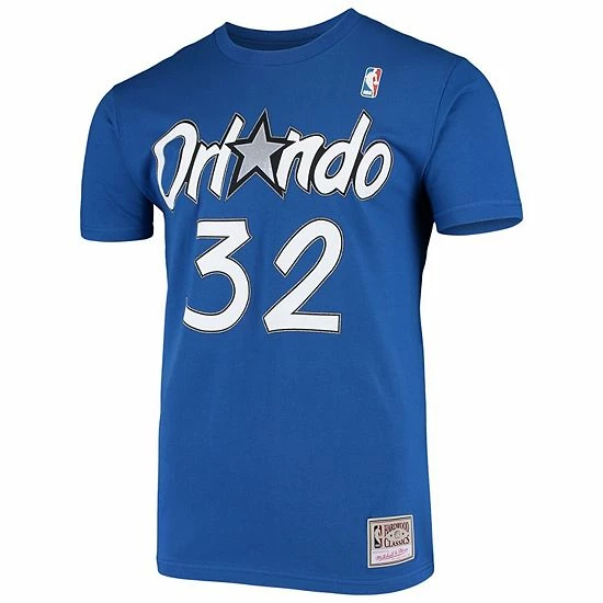 Buy ⭐ Unbranded Men's Mitchell & Ness Shaquille O'Neal Blue Orlando Magic Hardwood Classics Stitch Name & Number T-Shirt ⭐ - Image 3