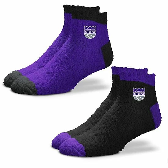 Coupon 🤩 Unbranded 👩 Women's For Bare Feet Sacramento Kings 2-Pack Team Sleep Soft 🧦 Socks ❤️