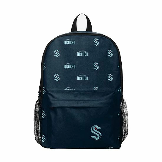 Brand new ๐ Unbranded FOCO Seattle Kraken Repeat Logo ๐ Backpack ๐ฅ