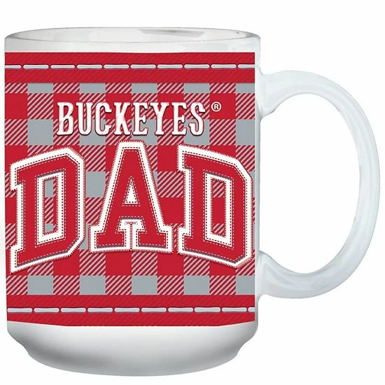 Budget โ๏ธ Unbranded Ohio State Buckeyes 15oz. Buffalo Plaid Father's Day Mug ๐