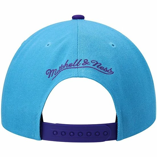 Outlet ❤️ Unbranded Men's Mitchell & Ness Turquoise/Purple Utah Jazz Hardwood Classics Sharktooth Snapback Hat ✨ - Image 5