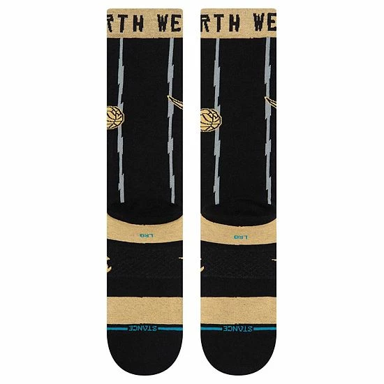 Buy 😉 Unbranded Men's Stance Black Toronto Raptors 2021/22 City Edition Crew 🧦 Socks ⌛ - Image 4