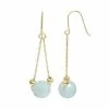 Cheapest 👍 Unbranded 14K Gold Aquamarine Dangle Earrings 💯