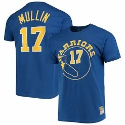 Brand new 🔔 Unbranded Men's Mitchell & Ness Chris Mullin Royal Golden State Warriors Hardwood Classics Name & Number Team T-Shirt 🛒