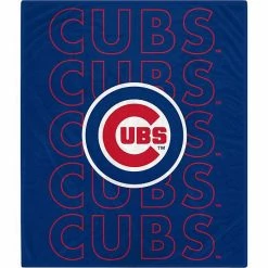 Wholesale 😍 Unbranded Chicago Cubs 60" X 70" Echo Wordmark Plush Blanket 🤩
