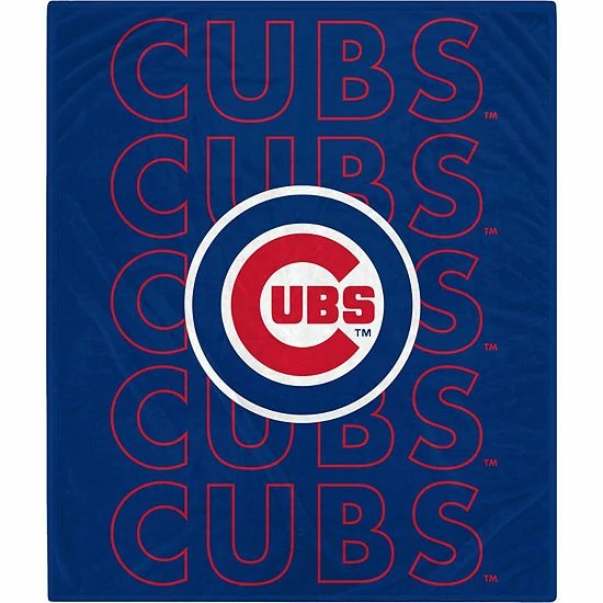 Wholesale 😍 Unbranded Chicago Cubs 60" X 70" Echo Wordmark Plush Blanket 🤩
