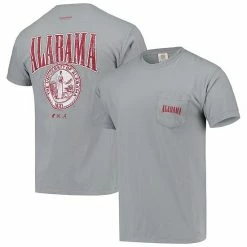 Budget 👍 Unbranded Men's Gray Alabama Crimson Tide Vintage Crest Arch Comfort Colors T-Shirt 🎁