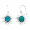 Cheap 🔥 Unbranded Sterling Silver Reconstituted Turquoise Sun Drop Earrings ✨