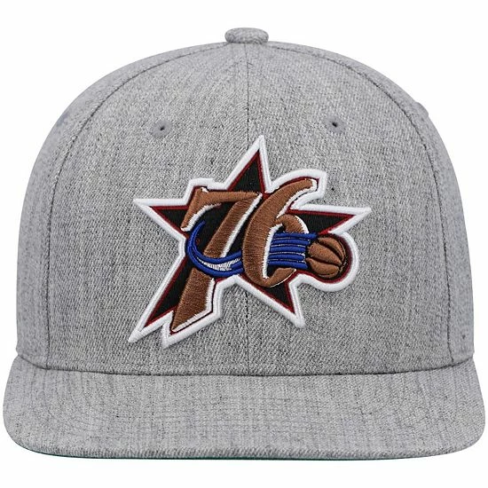 Top 10 ❤️ Unbranded Men's Mitchell & Ness Heathered Gray Philadelphia 76ers Hardwood Classics Team 2.0 Snapback Hat 👍 - Image 3