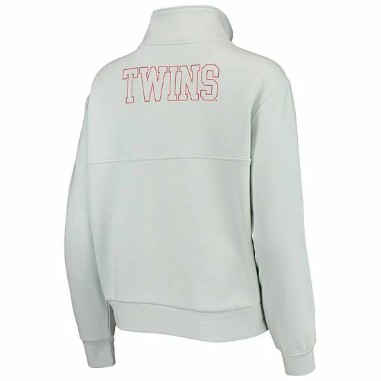 Wholesale 😀 Unbranded 👩 Women's The Wild Collective Light Blue Minnesota Twins Two-Hit Quarter-Zip Pullover Top 😉 - Image 4