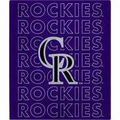 Promo 👍 Unbranded Colorado Rockies 60" X 70" Echo Wordmark Plush Blanket ⌛