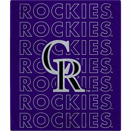 Promo ๐ Unbranded Colorado Rockies 60" X 70" Echo Wordmark Plush Blanket โ