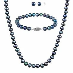 Best reviews of ✔️ Unbranded Black Freshwater Pearl 3-Piece Set 🎁