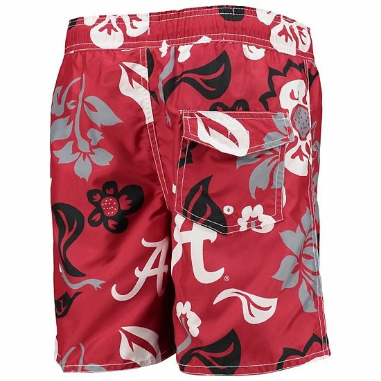 Best reviews of โญ Unbranded Youth Wes & Willy Crimson Alabama Crimson Tide Floral Volley Swim Trunks ๐ - Image 4