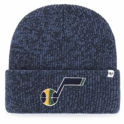 Cheap ✨ Unbranded Men's '47 Navy Utah Jazz Brain Freeze Cuffed Knit Hat 💯