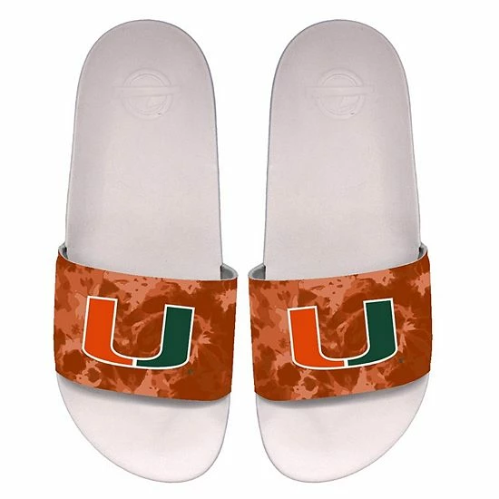 Best deal โจ Unbranded Unisex ISlide Miami Hurricanes Acid Wash Motto Slide ๐ฉด Sandals โ๏ธ - Image 2