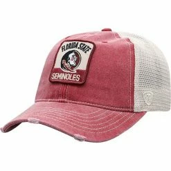 Hot Sale 🔥 Unbranded Men's Top Of The World Garnet/Natural Florida State Seminoles Ol' Faithful Trucker Snapback Hat 🛒