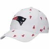 Best Pirce 🌟 Unbranded 👩 Women's '47 White New England Patriots Confetti Clean Up Adjustable Hat 💯