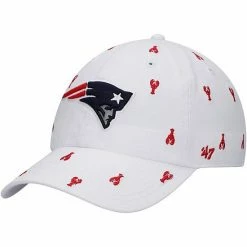 Best Pirce 🌟 Unbranded 👩 Women's '47 White New England Patriots Confetti Clean Up Adjustable Hat 💯