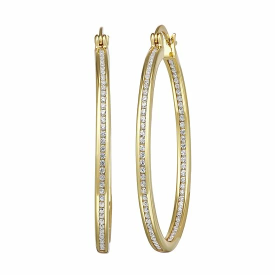 Best Pirce ๐งจ Unbranded Sterling Silver & Cubic Zirconia Hoop Earrings ๐ฏ - Image 2