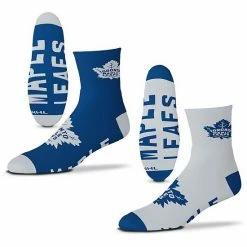 Budget 🔔 Unbranded Men's For Bare Feet Toronto Maple Leafs 2-Pack Team Quarter-Length 🧦 Socks 😍