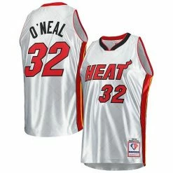 Best deal 🎉 Unbranded Men's Mitchell & Ness Shaquille O'Neal Platinum Miami Heat 2005-06 Hardwood Classics 75th Anniversary Swingman Jersey ✨