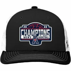 New 🔥 Unbranded Men's Zephyr Black/White Houston Cougars 2022 AAC Men's 🏀 Basketball Conference Tournament Champions Locker Room Adjustable Hat 👏