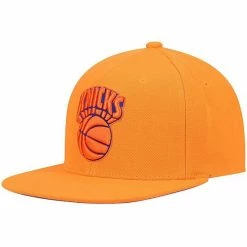 Best Sale 🌟 Unbranded Men's Mitchell & Ness Orange New York Knicks Hardwood Classics Tonal Snapback Hat 💯