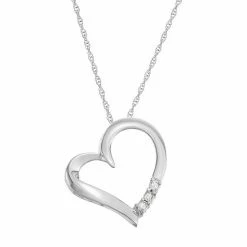 Best reviews of 🎁 Unbranded Sterling Silver Diamond Accent Heart Pendant Necklace 💯