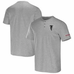 Buy 👏 Unbranded Men's NFL X Darius Rucker Collection By Fanatics Heather Gray Atlanta Falcons Henley T-Shirt 🥰
