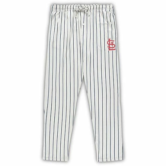 Cheap 🔔 Unbranded Men's Concepts Sport White/Navy St. Louis Cardinals Big & Tall Pinstripe Sleep Set 🌟 - Image 4