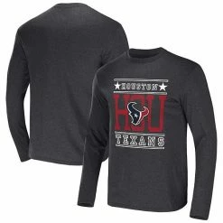 Best Sale 👏 Unbranded Men's NFL X Darius Rucker Collection By Fanatics Heathered Charcoal Houston Texans Long Sleeve T-Shirt 😀