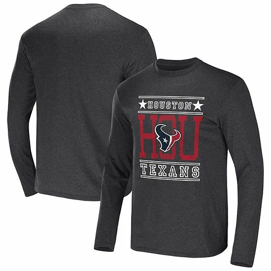 Best Sale ๐ Unbranded Men's NFL X Darius Rucker Collection By Fanatics Heathered Charcoal Houston Texans Long Sleeve T-Shirt ๐