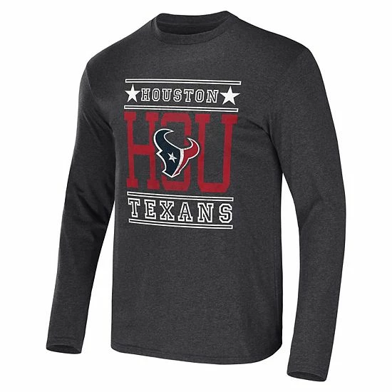 Best Sale ๐ Unbranded Men's NFL X Darius Rucker Collection By Fanatics Heathered Charcoal Houston Texans Long Sleeve T-Shirt ๐ - Image 3
