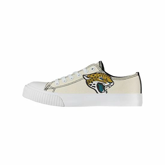 Flash Sale ✨ Unbranded 👩 Women's FOCO Cream Jacksonville Jaguars Low Top Canvas 👟 Shoes 🤩